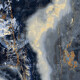 Gres de gran formato 120x280, mármol azul intenso con vetas, acabado brillante A4H674 Eterno Blu #3