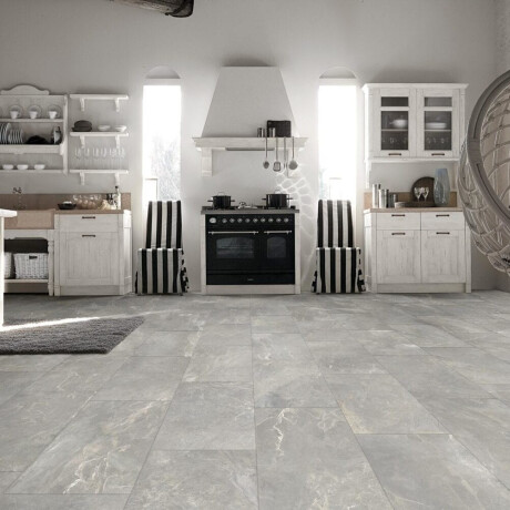 Gres esmaltado para suelo, 60 x 120 cm, gris mate, rectificado, A4H84 Iroc Greige #1