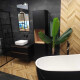 Gres esmaltado para suelo, 60 x 120 cm, negro mate, rectificado, A4H85 Iroc Black #2