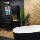Gres esmaltado para suelo, 60 x 120 cm, negro mate, rectificado, A4H85 Iroc Black #4