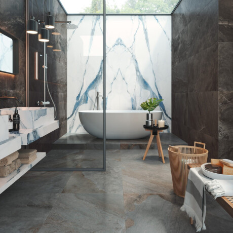 Azulejo de gres para pared, 60 x 120 cm, marrón mate, A4H893, Pizarra Pocono #6