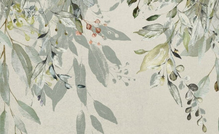 Azulejo de gres para pared de 60 x 120 cm, gris con motivos florales, acabado mate A4H918 Flower