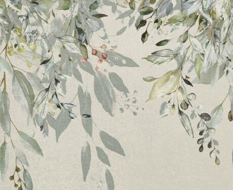 Azulejo de gres para pared de 60 x 120 cm, gris con motivos florales, acabado mate A4H918 Flower