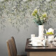 Azulejo de gres para pared de 60 x 120 cm, gris con motivos florales, acabado mate A4H918 Flower #2