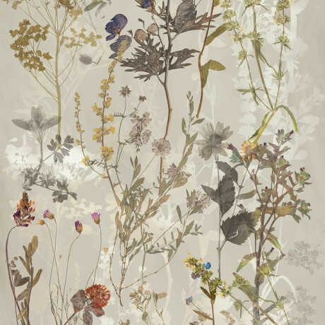 Azulejo de gres para pared de 60 x 120 cm, gris con motivos florales, acabado mate, A4H919 Glame #1