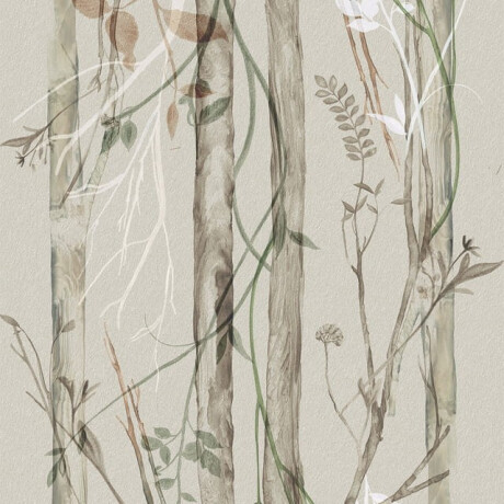 Azulejo de gres para pared de 60 x 120 cm, gris, con motivos vegetales, acabado mate, A4H920 Erbario #3