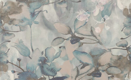 Azulejo de gres para pared, 60 x 120 cm, gris con motivos florales, acabado mate, A4H921 Jam