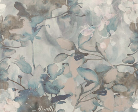 Azulejo de gres para pared, 60 x 120 cm, gris con motivos florales, acabado mate, A4H921 Jam