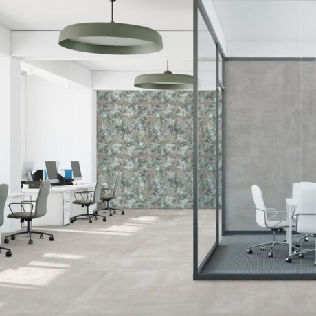 Azulejo de gres para pared de 60 x 120 cm, color beige, con motivos vegetales, acabado mate, modelo A4H922 Kamu #2
