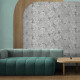 Azulejo de gres para pared, 60 x 120 cm, gris con motivos florales, acabado mate, A4H923 Lirio #3