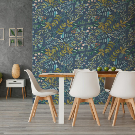 Azulejo de gres para pared de 60 x 120 cm, azul, con motivos vegetales, acabado mate, A4H924 Majorele #2