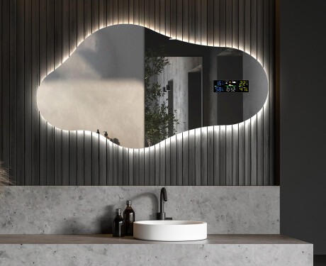 Espejo de baño LED de forma irregular C221 #6
