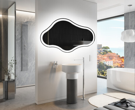 Espejo de baño LED de forma irregular C222 #9