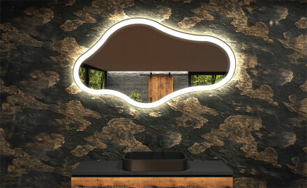 Espejo de baño LED de forma irregular C222