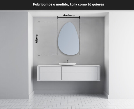 Espejo de baño LED de forma irregular D221 #4