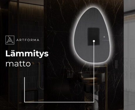 Espejo de baño LED de forma irregular D221 #8