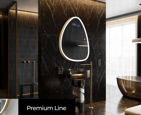 Espejo de baño LED de forma irregular B222 #4