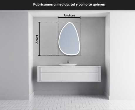 Espejo de baño LED de forma irregular B222 #5
