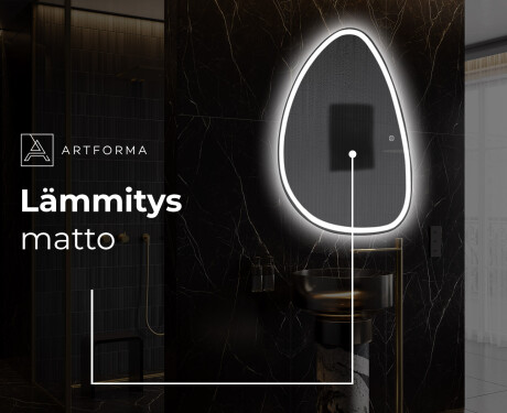 Espejo de baño LED de forma irregular B222 #8