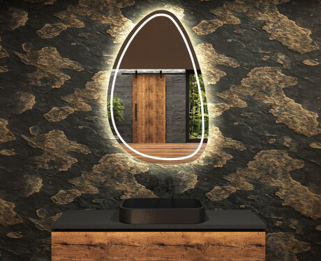 Espejo de baño LED de forma irregular B223