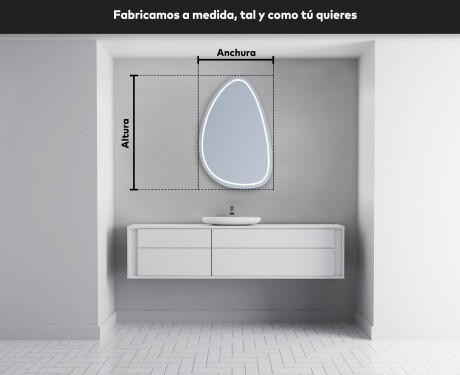 Espejo de baño LED de forma irregular B223 #5