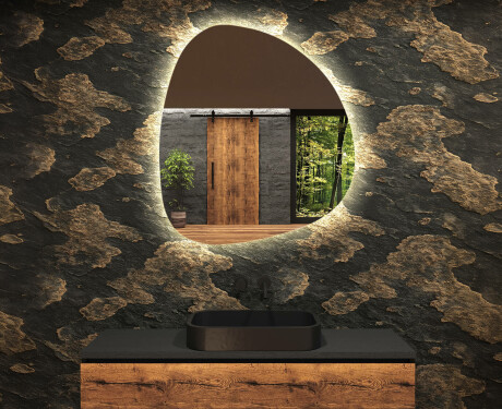 Espejo de baño LED de forma irregular EG221