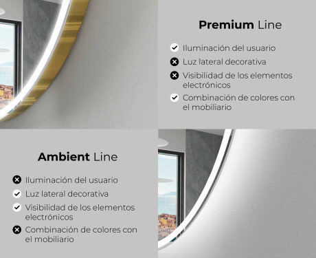 Espejo de baño LED de forma irregular EG222 #2