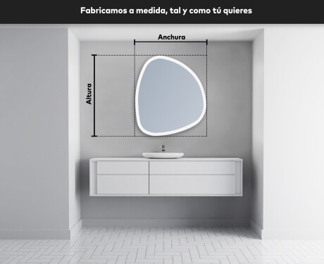 Espejo de baño LED de forma irregular EG222 #5