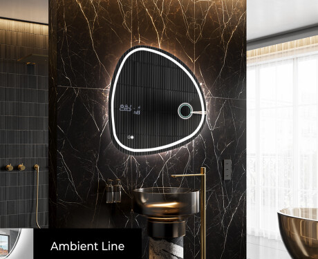 Espejo de baño LED de forma irregular EG223