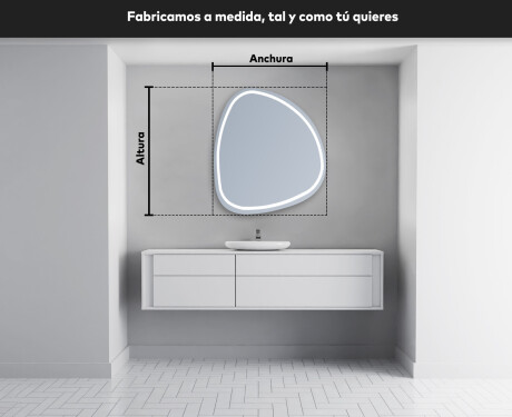 Espejo de baño LED de forma irregular EG223 #5