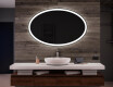 Espejo ovalado baño con luz L74 - Horizontal