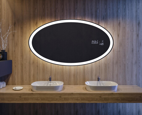 Espejo ovalado baño con luz L74 - Horizontal #3