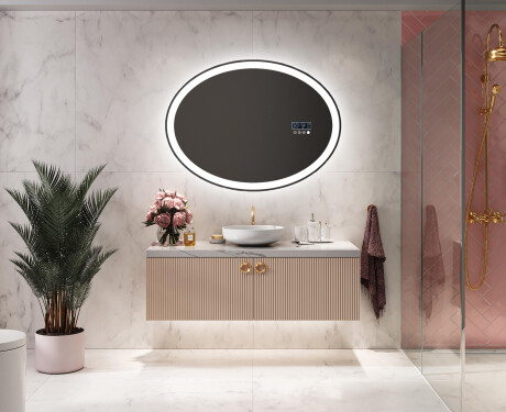 Espejo ovalado baño con luz L74 - Horizontal #6
