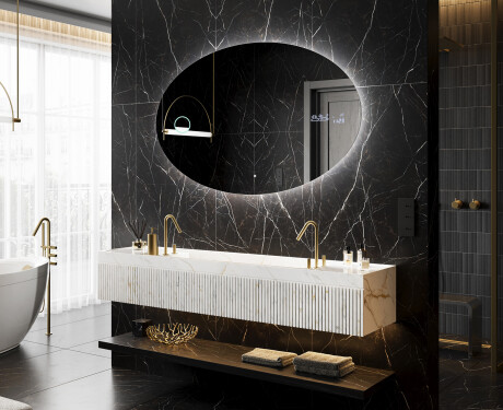 Espejo ovalado baño con luz L226 #10