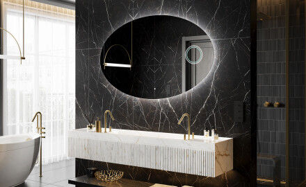Espejo ovalado baño con luz L226