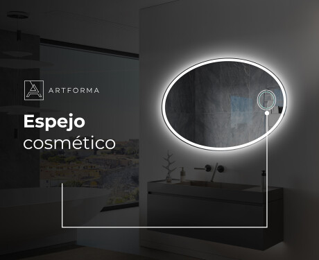 Espejo ovalado baño con luz L227 #5