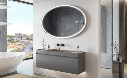 Espejo ovalado baño con luz L227