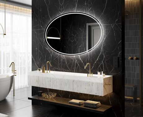 Espejo ovalado baño con luz L228