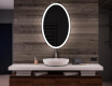 Espejo ovalado baño con luz L74 - Vertical
