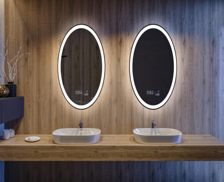 Espejo ovalado baño con luz L74 - Vertical #3