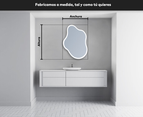 Espejo de baño LED de forma irregular EM222 #5