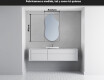 Espejo de baño LED de forma irregular F221 #4