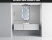 Espejo de baño LED de forma irregular F222 #5