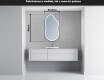Espejo de baño LED de forma irregular F222 #4