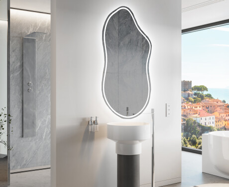 Espejo de baño LED de forma irregular F223