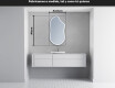 Espejo de baño LED de forma irregular F223 #5