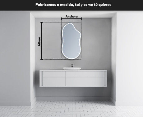 Espejo de baño LED de forma irregular F223 #4
