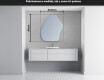 Espejo de baño LED de forma irregular G221 #4