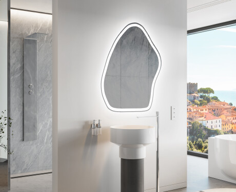 Espejo de baño LED de forma irregular G222