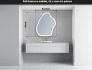 Espejo de baño LED de forma irregular G222 #4